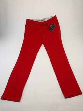 Powder Room "Jessica" Skinny Denim Capri - Vibrant Red - NWT Size 5